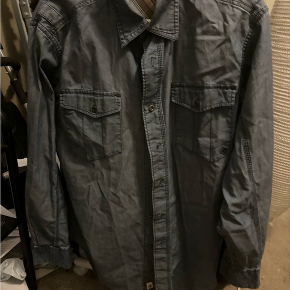 Men’s Large Solaris Longsleeve Jean Jacket NWOT 100% Cotton Blue Double Pockets - Picture 3 of 16